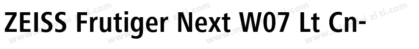 ZEISS Frutiger Next W07 Lt Cn字体转换